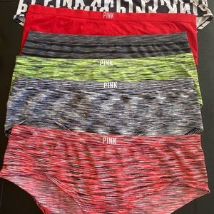 6 pair VS PINK extra low rise hipsters